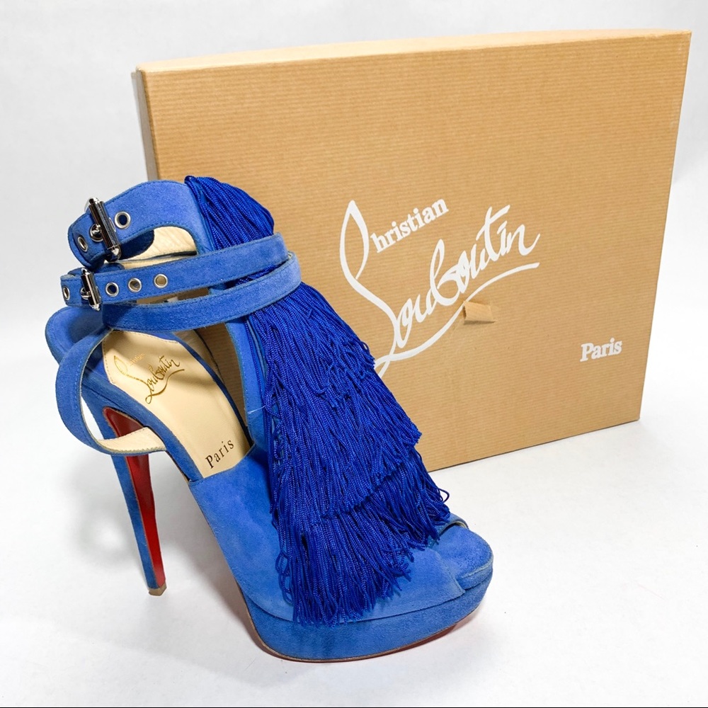 Louboutin | Platform Fringe Pumps - Picture 8 of 8